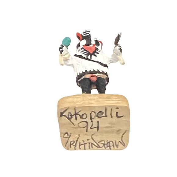 Handmade Miniature 1.5" (app.) Kachina Doll - "Kokopelli" - Picture 6 of 7